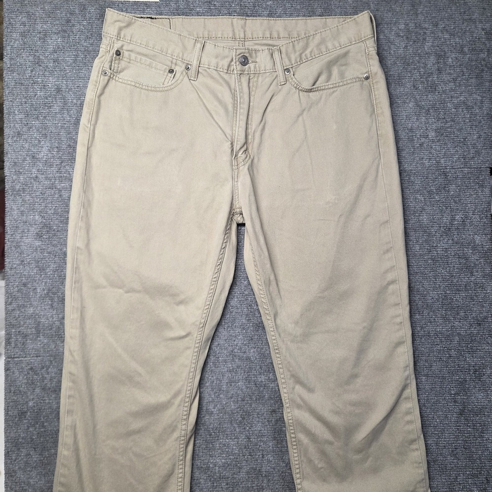 Levis 514 Jeans Mens 36X29 Beige Straight Fit Mid Rise Soft Twill Modern